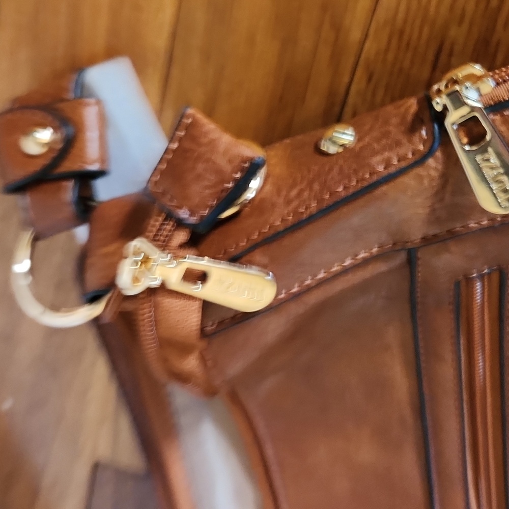 YZAOLL Brown Vegan Synthetic Leather Shoulder Bag Purse NWT - Picture 6 of 8